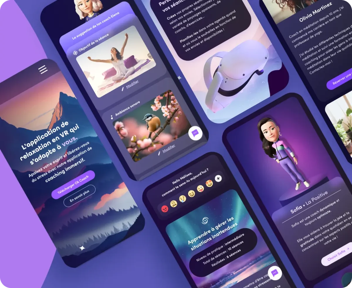 Vignette de présentation du projet de création d'une application web de bien-être